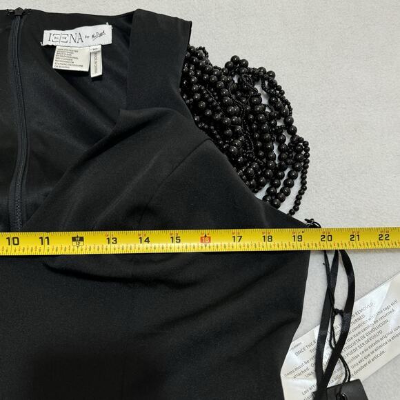 Mac Duggal IEENA 10 V-neck Beaded Sleeve Mini Evening Dress Black 26526 NWT RARE - Picture 14 of 16